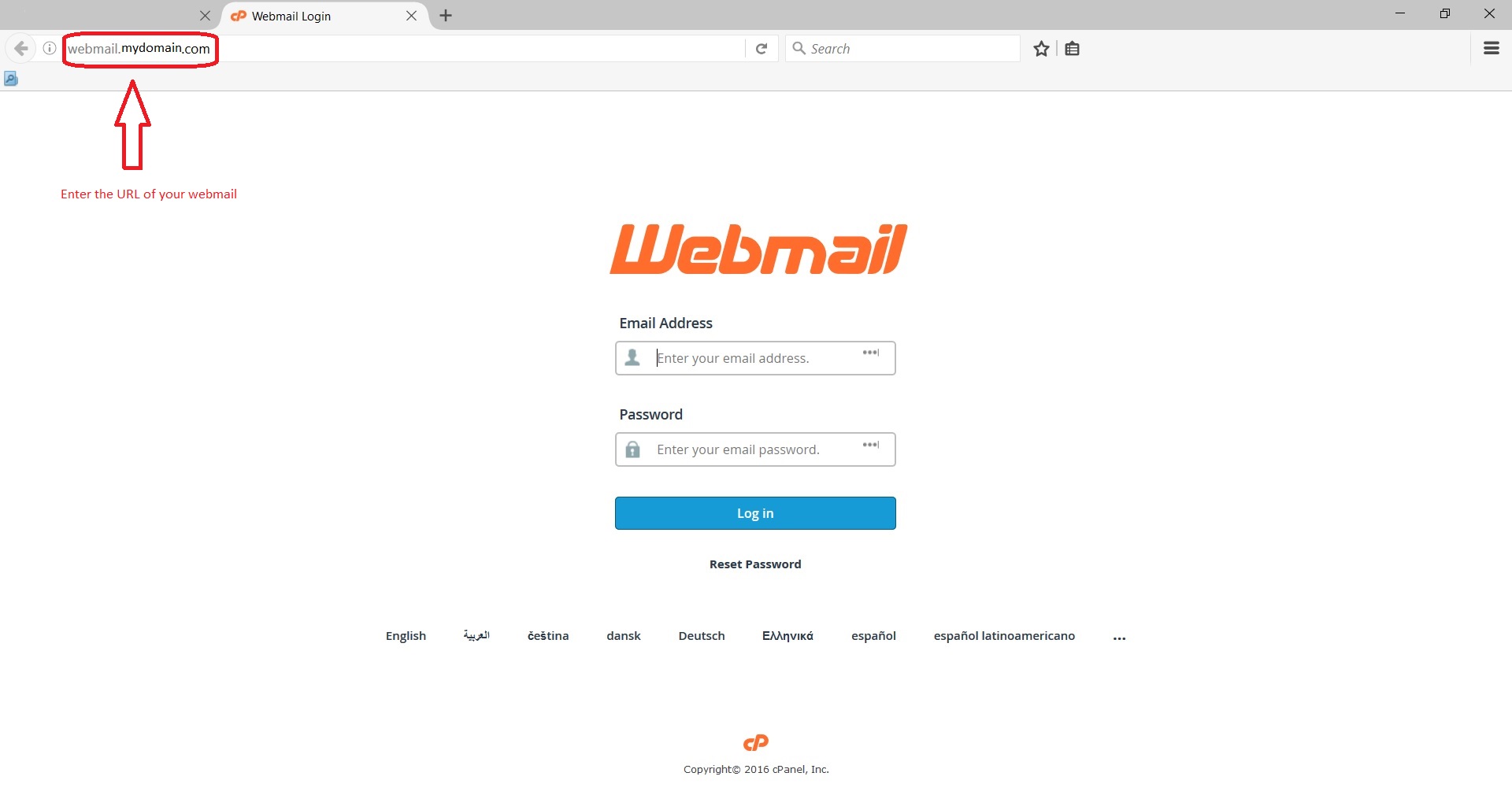 Change password in webmail (Cpanel Accounts Only) : Helpdesk