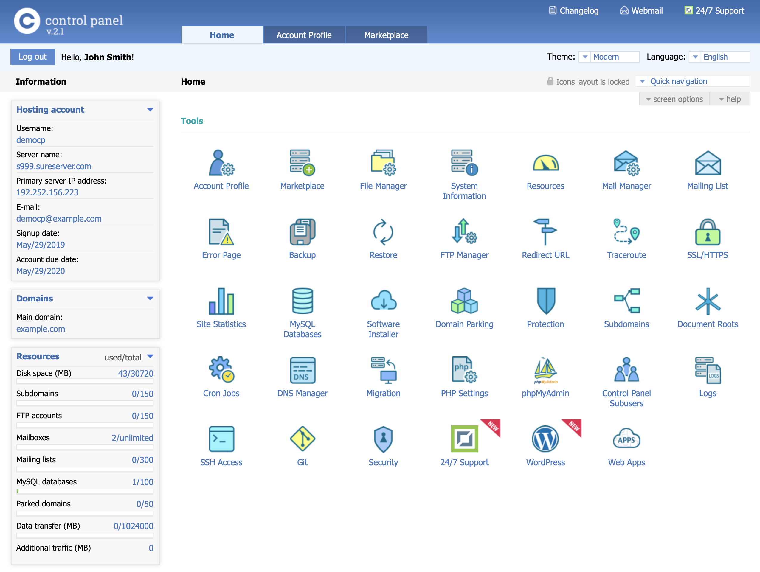 Using Control Panel In Web Hosting - QuyaSoft