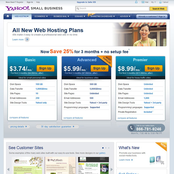 Yahoo! Web Hosting