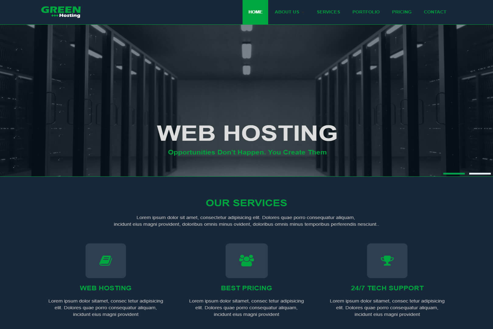 Free Web Hosting Template