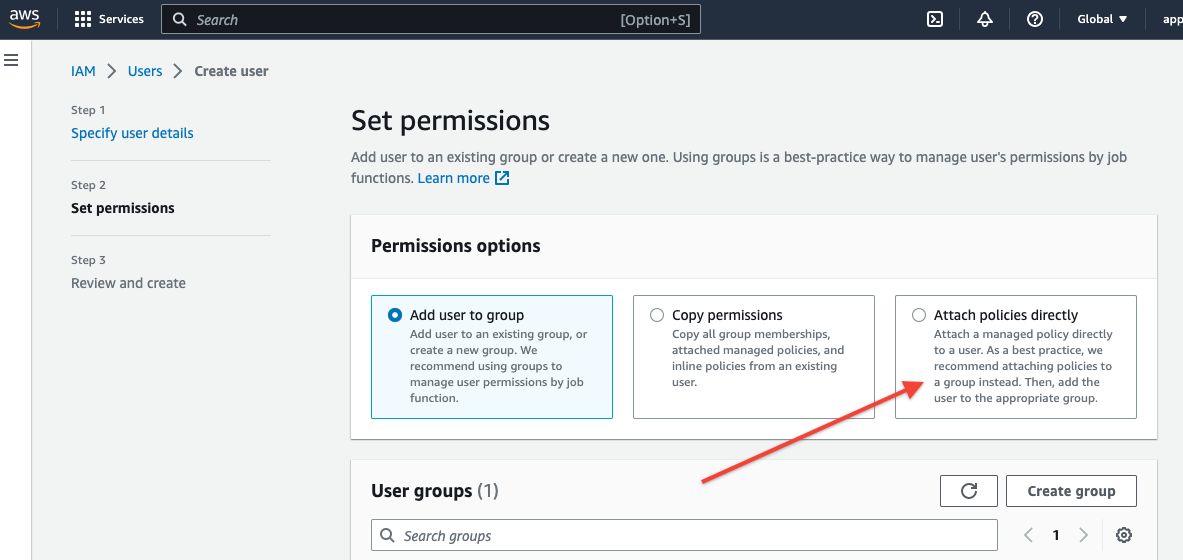 How to create S3 bucket with write only access