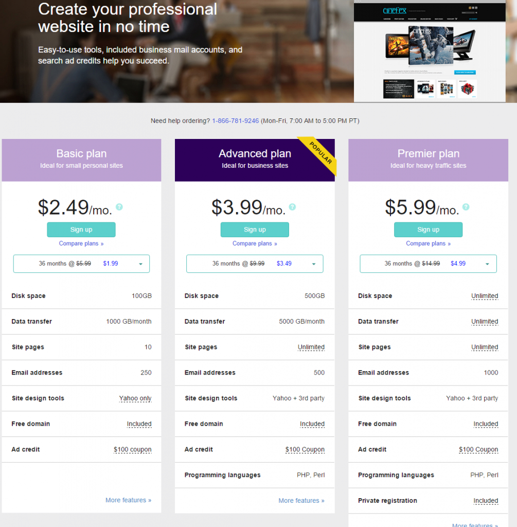 web hosting yahoo small business Hosting yahoo web review business small